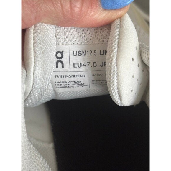 On THE ROGER Pro Undyed-White / Black Men's Tennis Shoes Roger Federer Size 12.5 - Picture 9 of 12